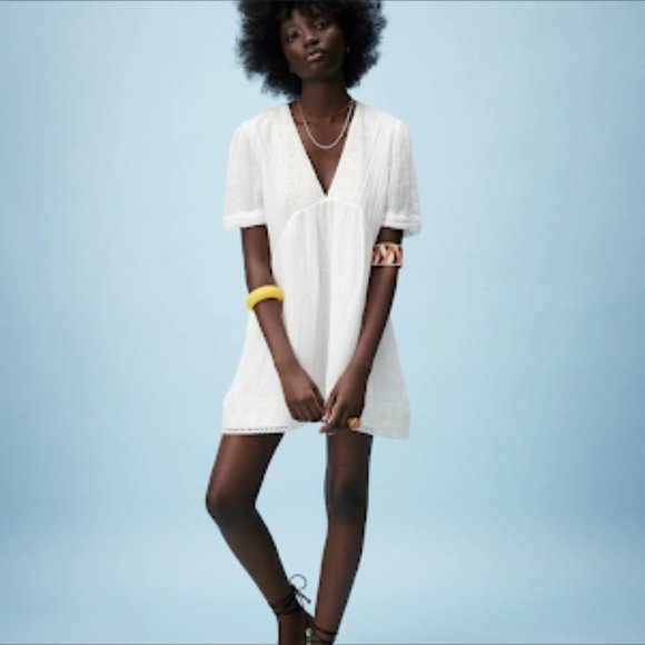 zara linen blend white dress ZARA Women Linen Blend Midi Dress ZW Collection Oyster White Small 8135/100